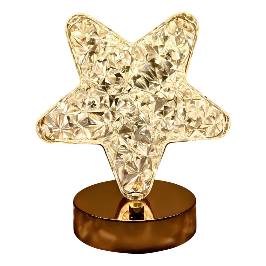 Luminária Led Decorativa Estrela Usb 3 Cor Recarregável