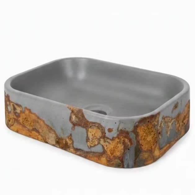 Cuba Cimenticia Ferrugem Retangular 37x27cm