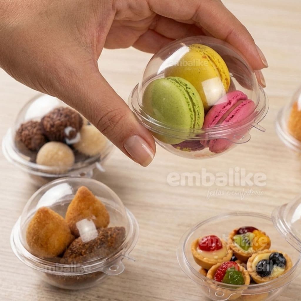 12un Embalagem Esfera Cristal 8cm Acetato Presentes e Lembrancinhas
