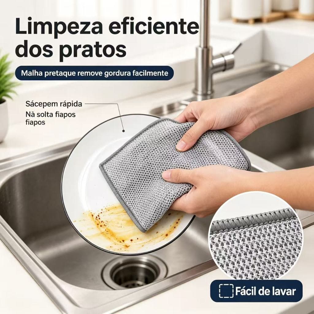 Esfregão de Metal Multiuso para Panelas e Superfícies – Alternativa Moderna que Substitui Esponja de Arame