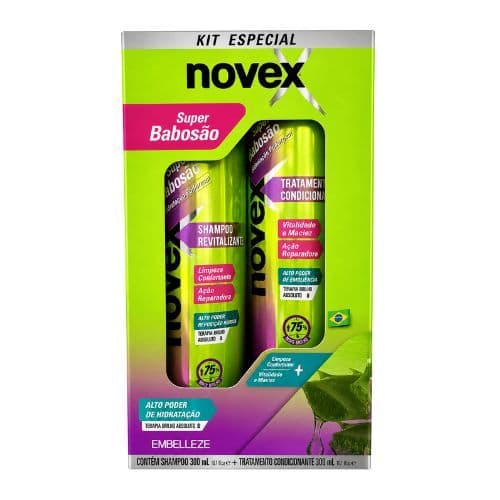 Kit Novex Super Babosão Shampoo + Condicionador 300ml Hidratação Intensa