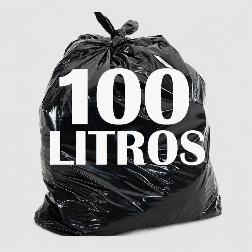 Saco De Lixo Preto 100 Litros com 100 unidades