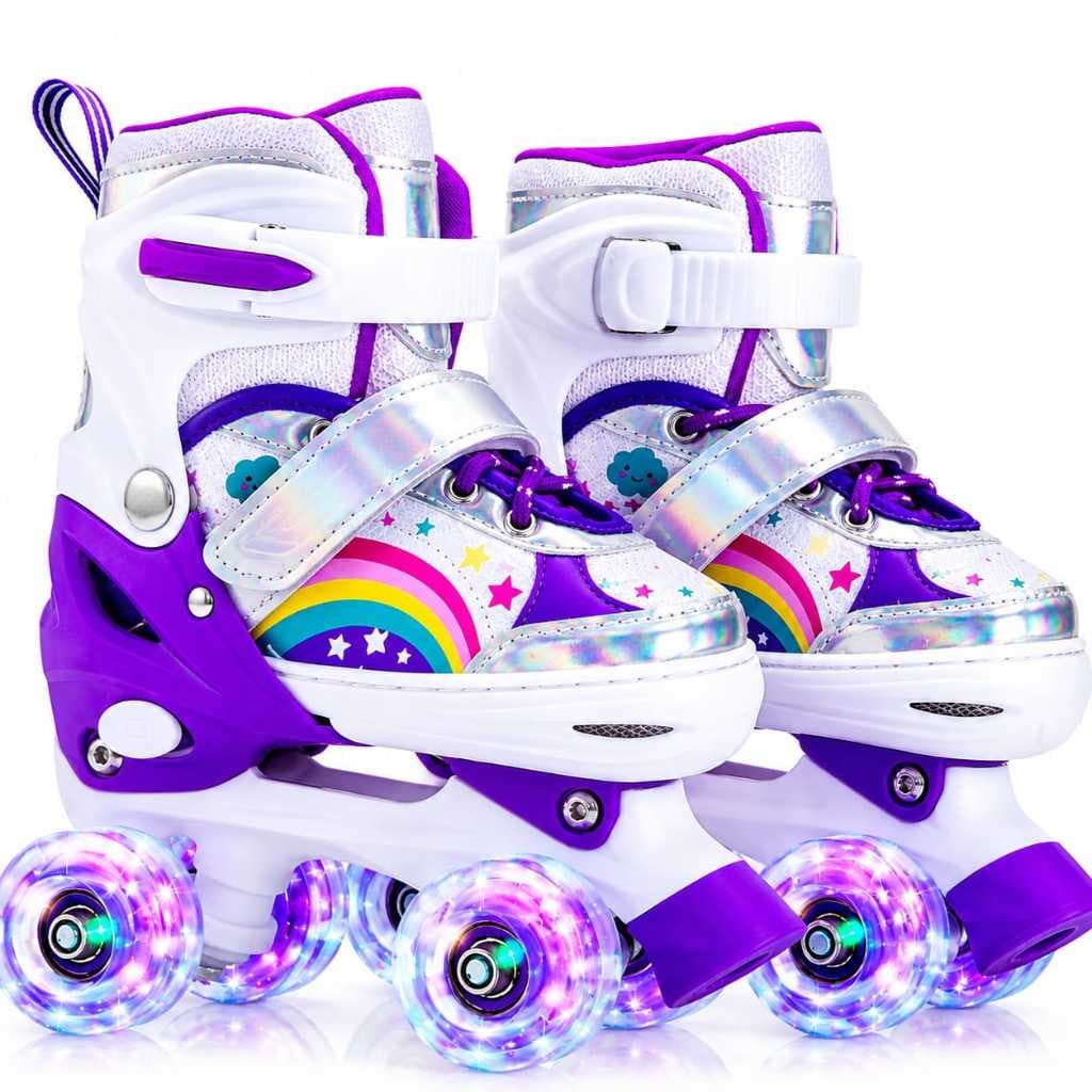 Patins Arco-Íris Roxo com Led