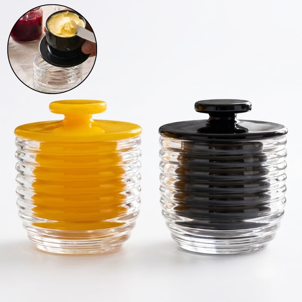 Manteigueira Francesa colmeia De Vidro, 2 Cores, Elegante, porta manteiga, Resistente 150g