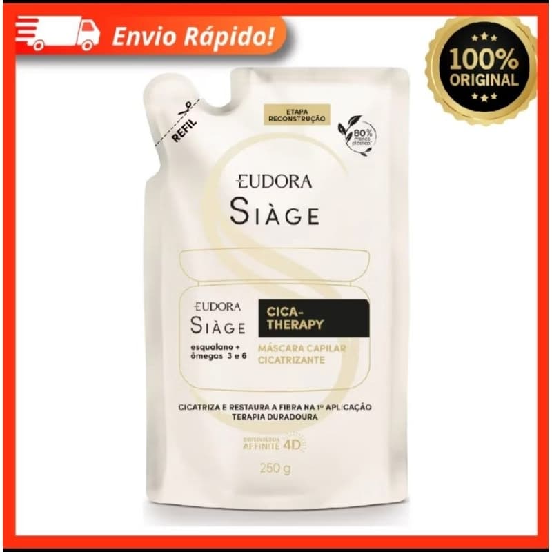 Máscara Capilar Eudora Siàge Cica Therapy Refil 250g Reconstrução Capilar Affinité 4D