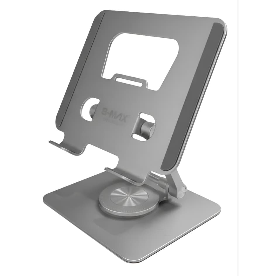 Suporte de Mesa Metal Rotativo 360º Tablet Ajustável Portátil Dobrável Base 6-14 polegadas