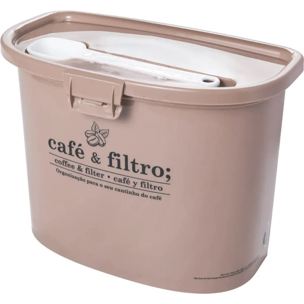 Porta Café Com Filtro Decorado Plasutil 1,5l