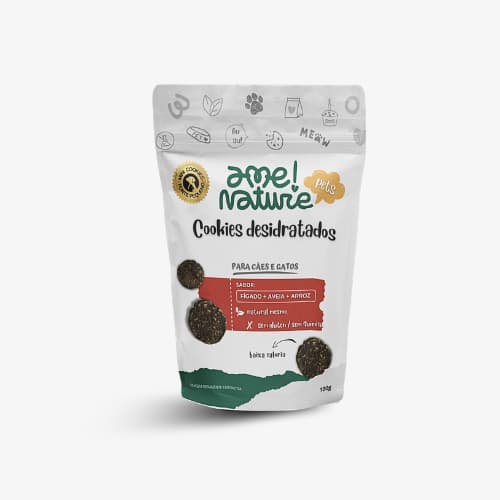 Petisco Biscoito 100% Natural para Cachorro e Gato Sabor FÍGADO Ame Nature