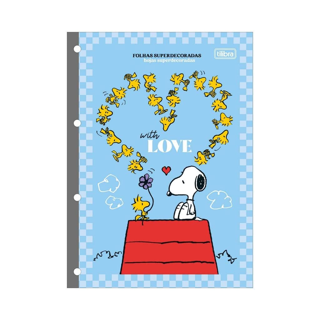Refil Tilidisco Universitário Snoopy 80 folhas 20 x 27,5 cm - Tilibra