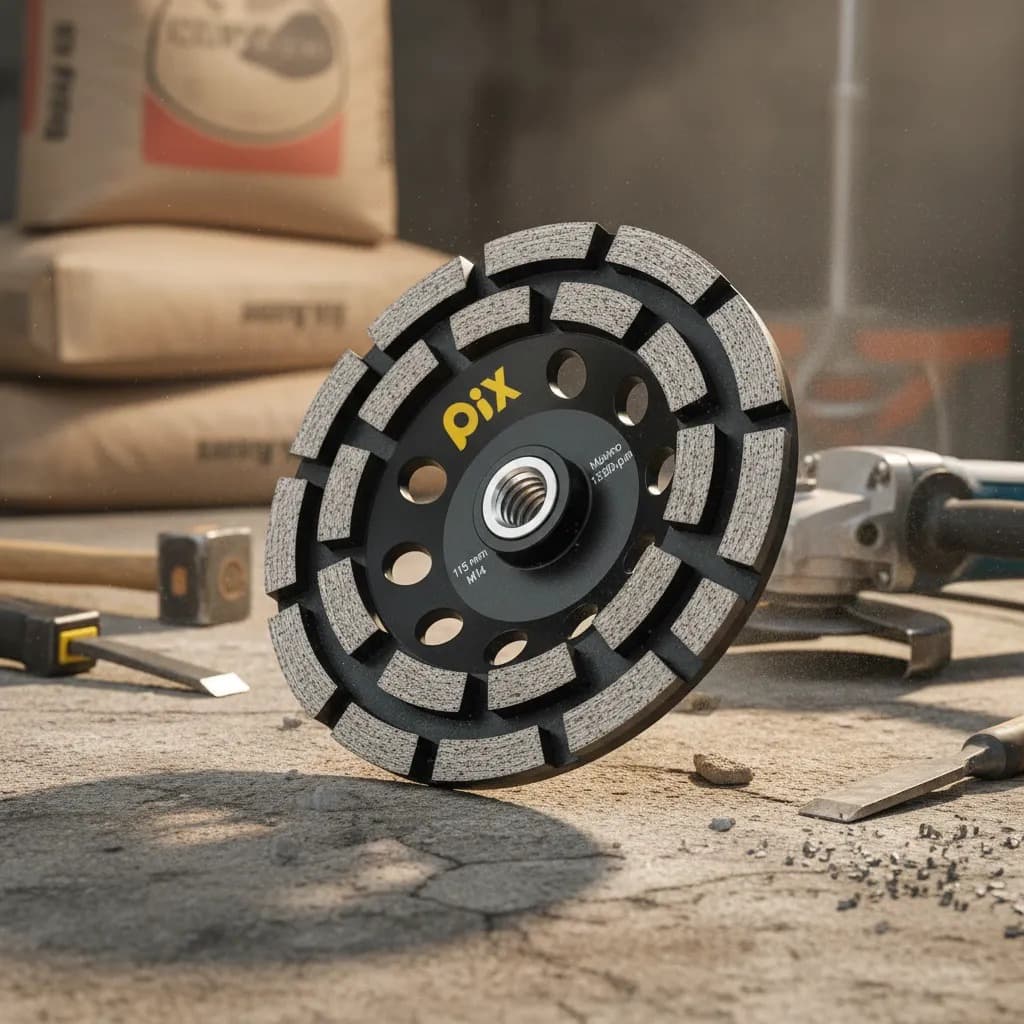Rebolo Diamantado Segmentado 115mm M14 Desbaste Concreto Pix