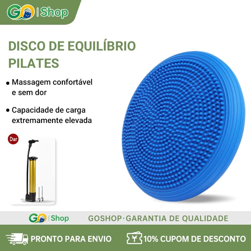 Disco De Equilíbrio Pilates Almofada Inflável Com Bomba De Encher Balance Treino