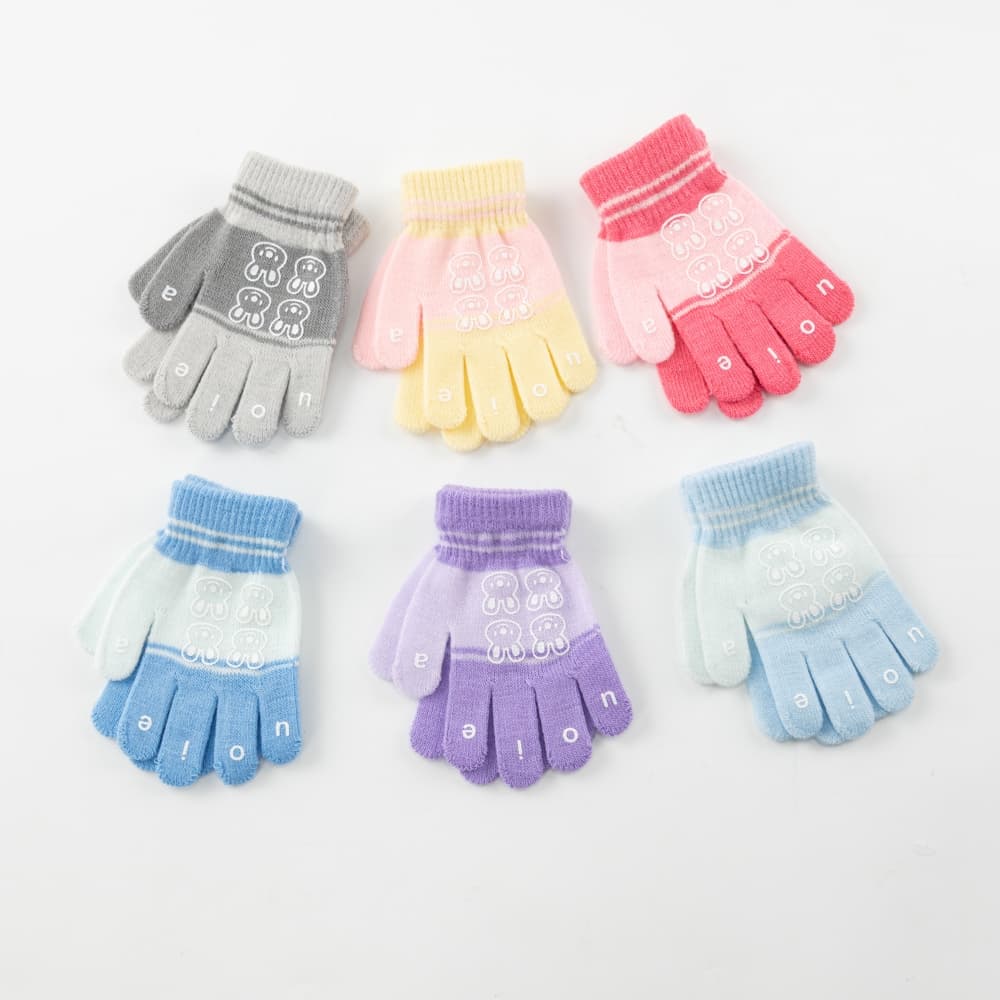 Luvas Infantil Inverno de Lã Térmica Infantil Tricô Menino Menina FYX0006CH