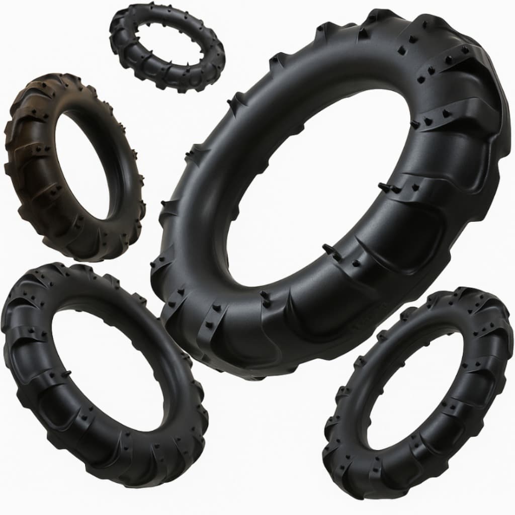 Mordedor Pneu para Cachorro Brinquedo Resistente Pet Cães Pequeno Médio Grande Porte Borracha Maciça Durável Off-Road