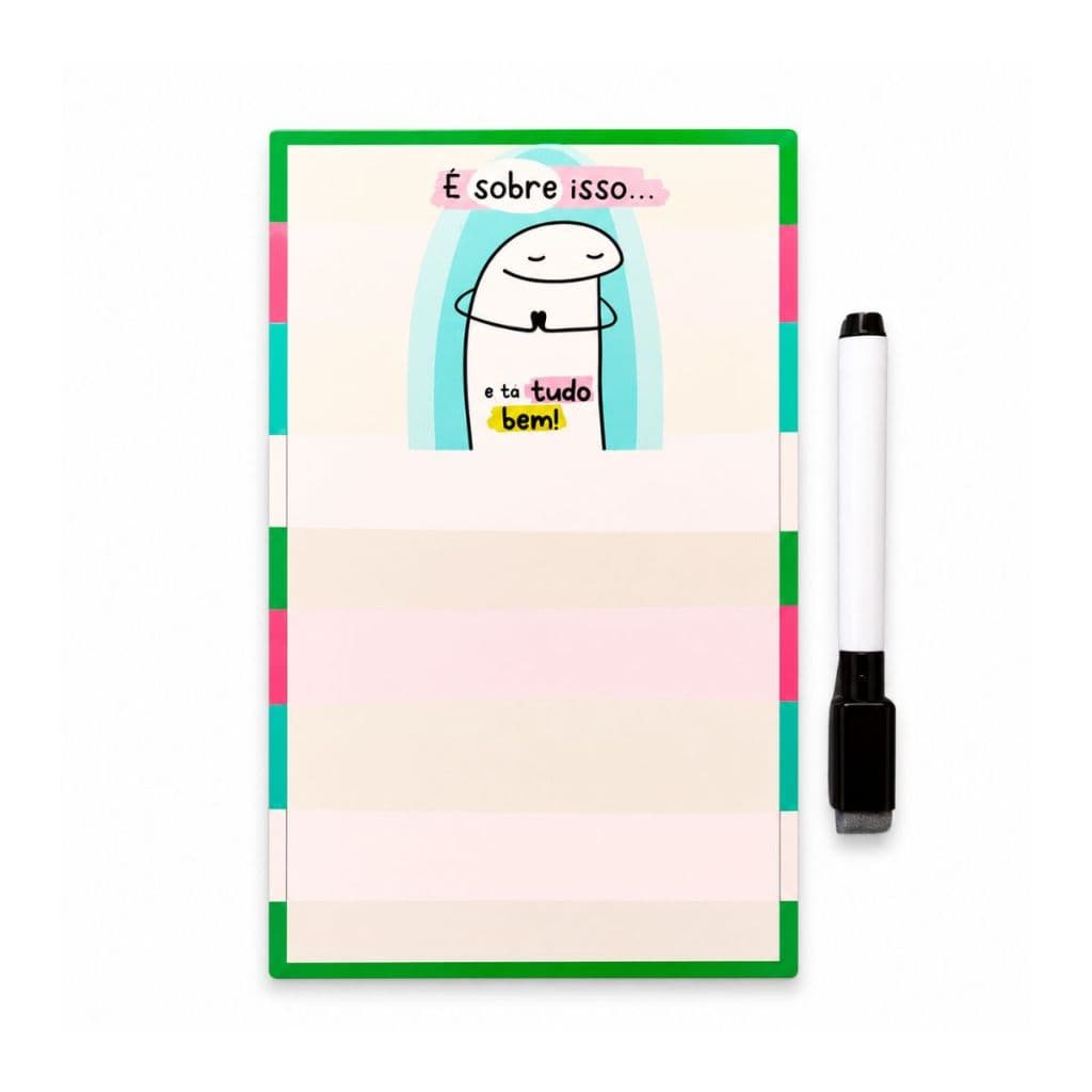 Mini Planner Lousa de Geladeira Engraçado Recados com caneta ímã 12x19,5cm Anotações