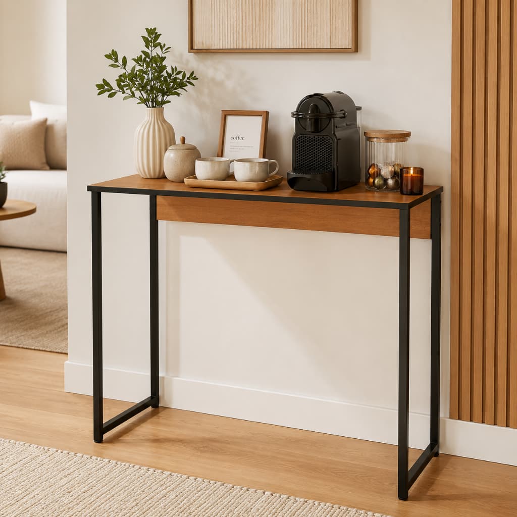 Aparador Portátil Canto do Café Apoio Sofá Estilo Industrial Buffet Decorativo Luxo de Centro Pés de Aço
