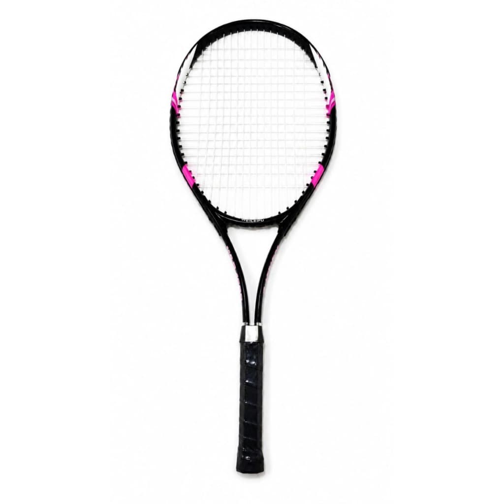 Raquete De Tênis Weilepu Nylon Preta Rosa Wlp1005