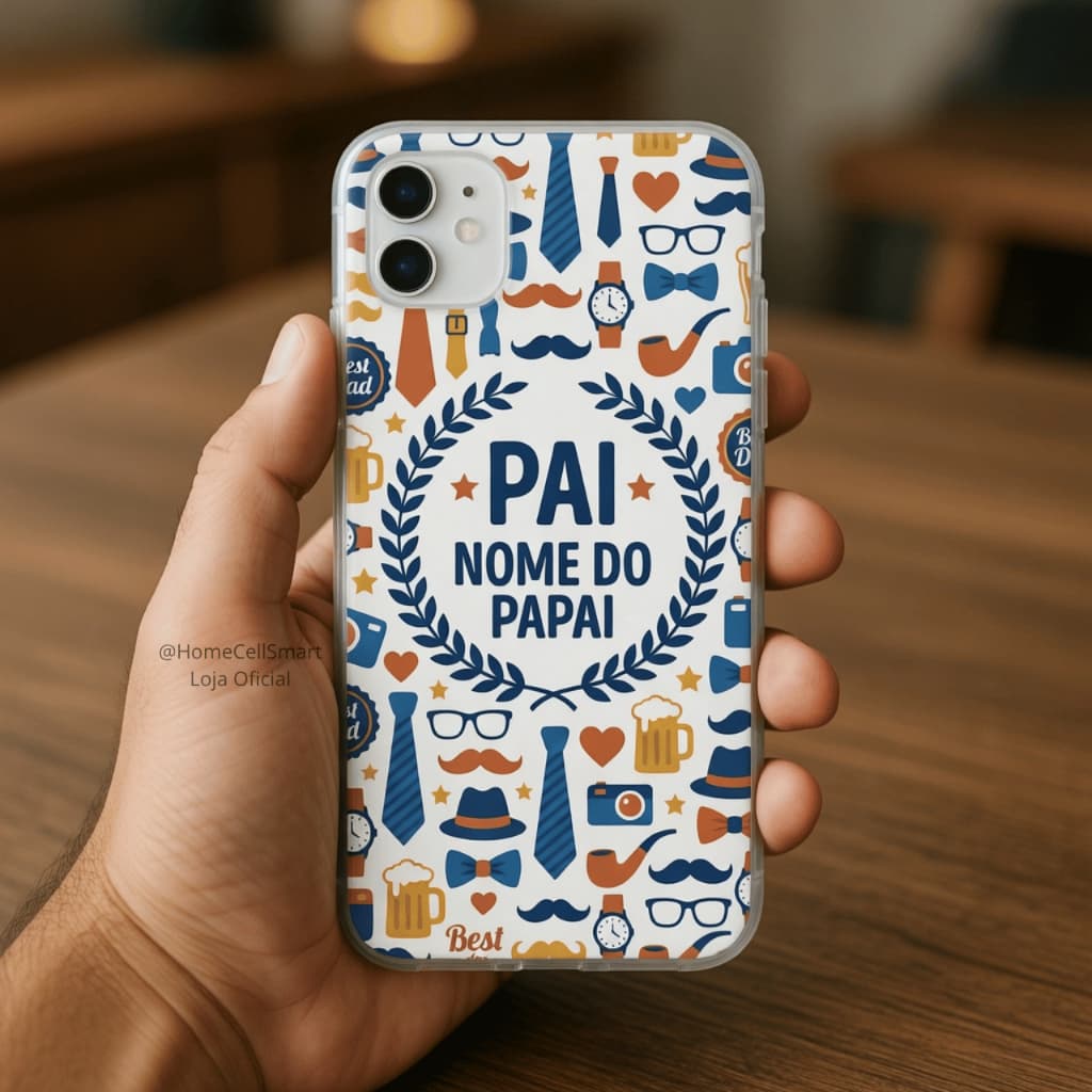 CAPINHA, PERSONALIZADAS COMEMORATIVA, DIA DOS PAIS COM NOME DO PAPAI DESENHOS, PARA DIVERSOS MODELOS E MARCAS DE CELULAR