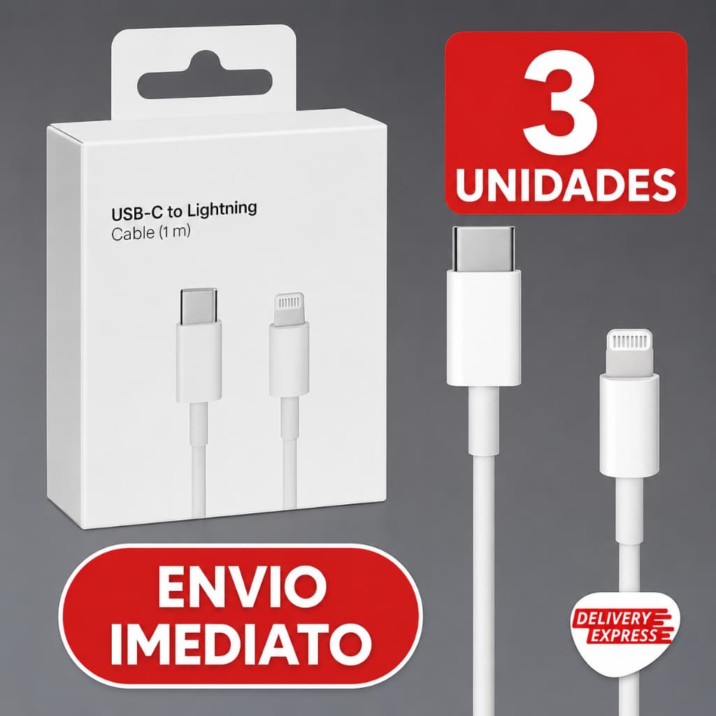 3 Cabos De IPhone Turbo 1 Metro Lightning Transferência de Dados Celular Carregamento Turbo Carregador Celular
