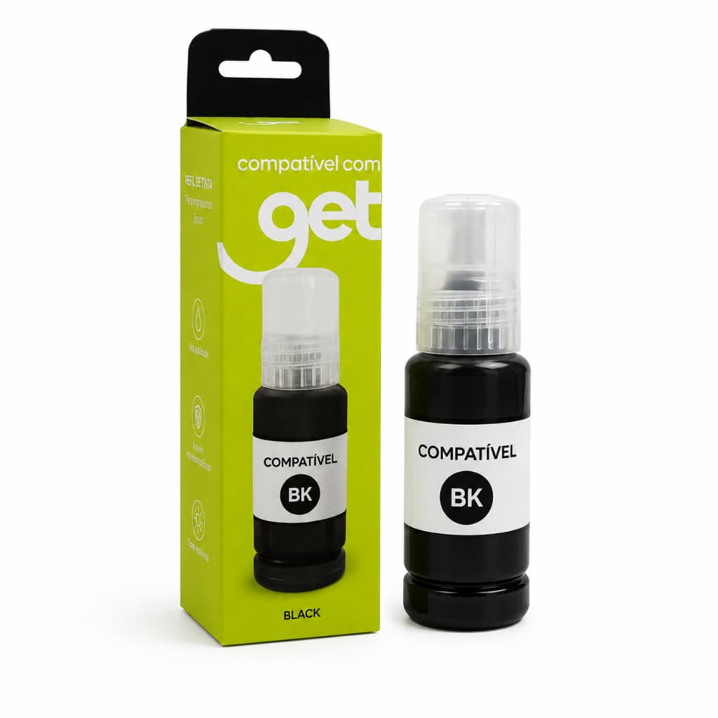 Tinta Compatível Com Impressora Epson Get 544 Cor Preta 70ml