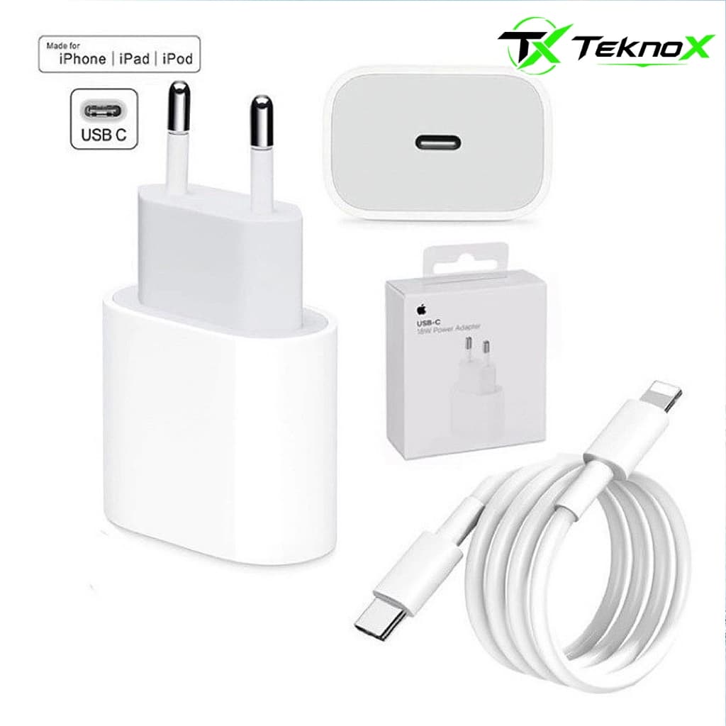 Kit Carregador De iPhone Fonte com Cabo Carregamento Rápido 1m PD 2OW