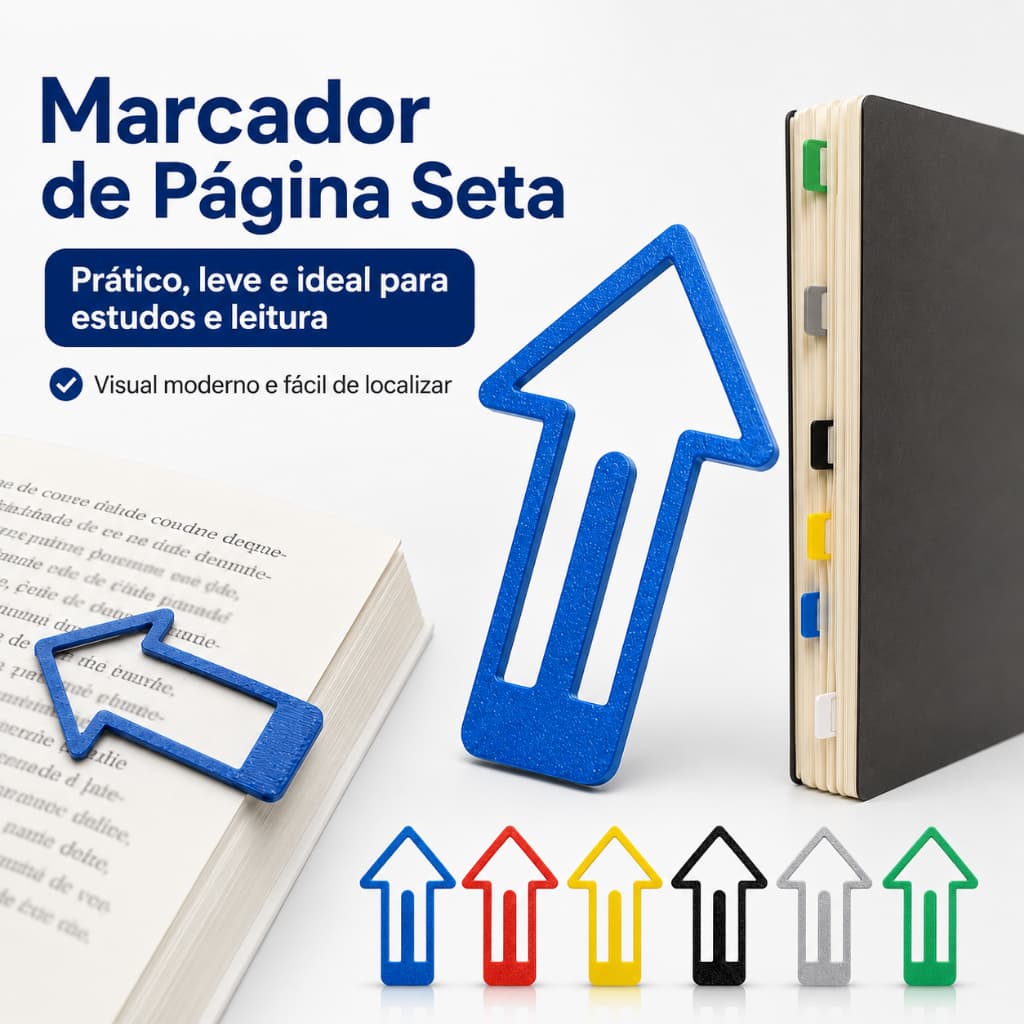 Kit 20 Marcador De Páginas Clips Marca Texto Livro Revista