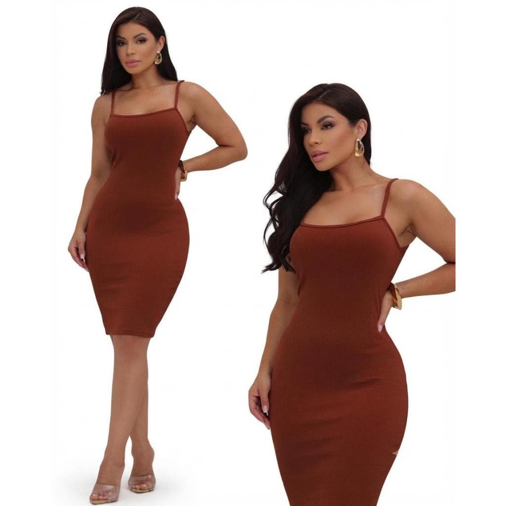 Vestido Tubinho Curto Forro Duplo Feminino Anarruga Canelado Com  Alça Regata Alcinha Moda Verão P M G GG