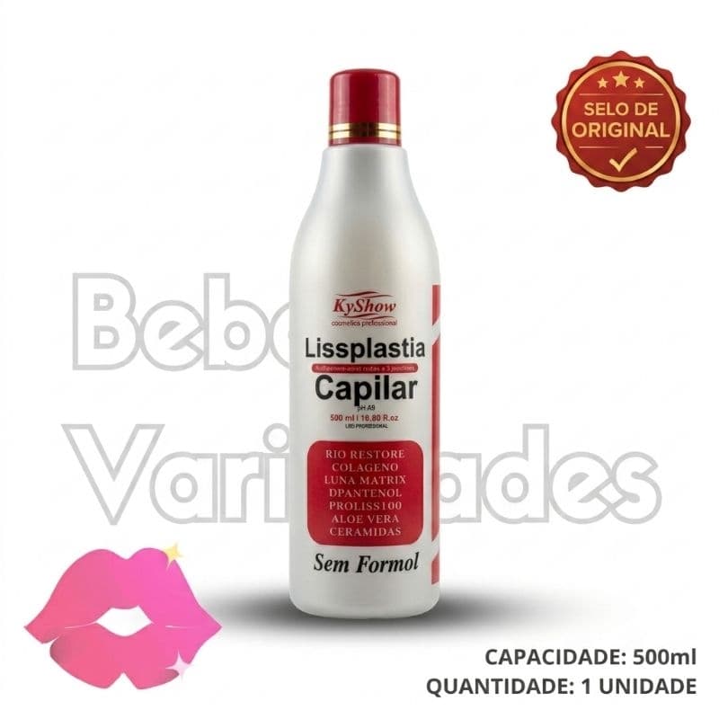 Escova Progressiva Lissplastia S/Formol Kyshow 500ml