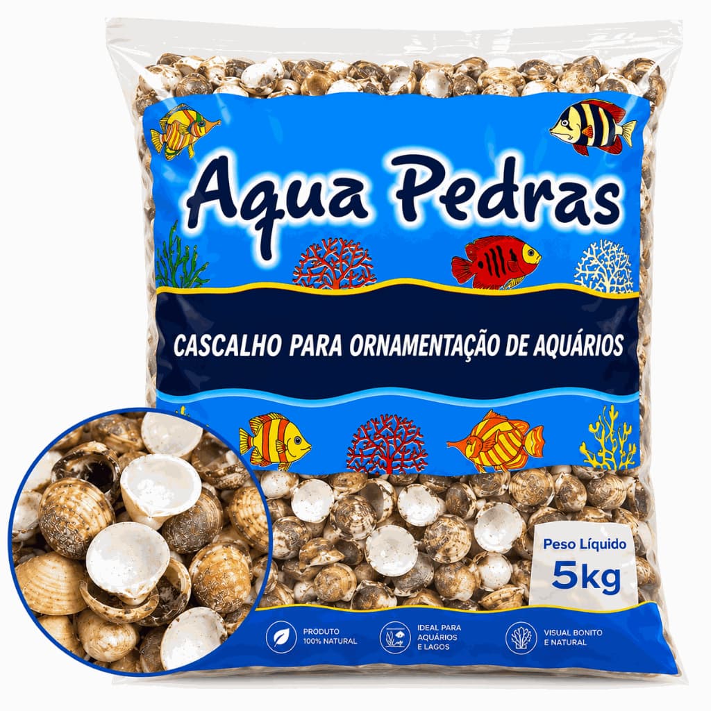 Substrato Aragonita Concha Nº 4 5kg para Aquários e Lagos