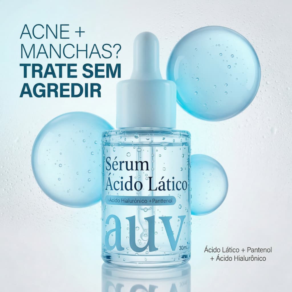 Ácido Clareador Sérum Ácido Lático e Pantenol Auvée 30ml