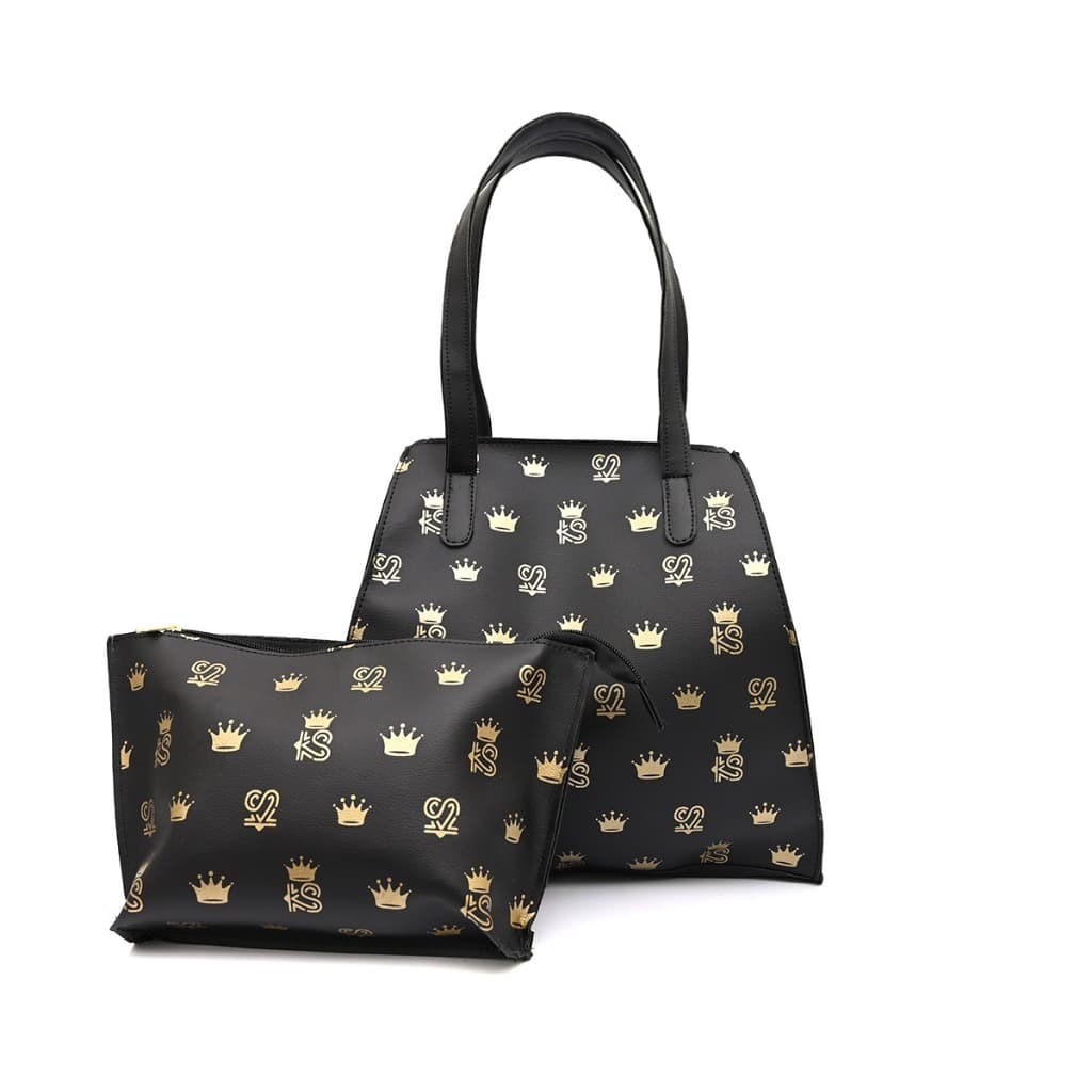 Kit Bolsa Sacola Tote Notebook Feminina Grande Espaçosa + Necessaire Organizadora Trabalho Faculdade Viagem