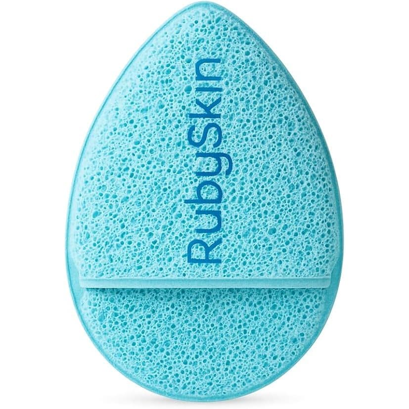 Esponja Esfoliante Facial Corporal Ideal Para Skincare Esfoliação Banho Limpeza Suave Pele Revitalizada Cor Azul