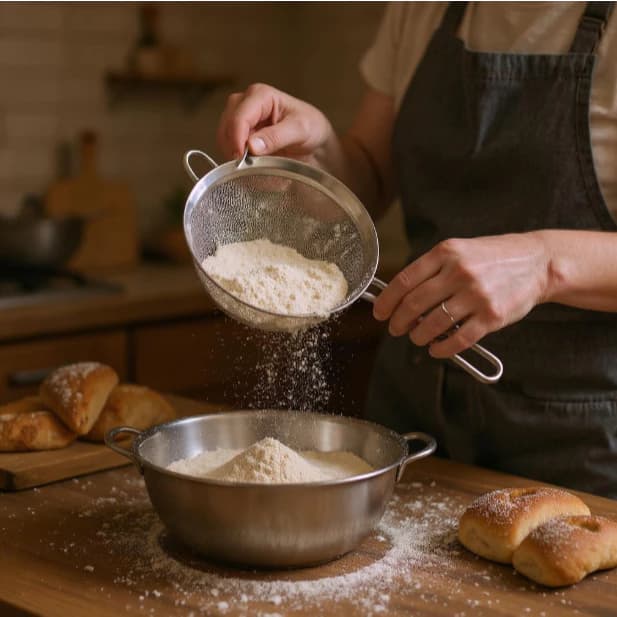 Peneira Inox Coar Farinha Nata Suco Grãos Caroço Laranja Farelo Bagaço Cozinha Massa