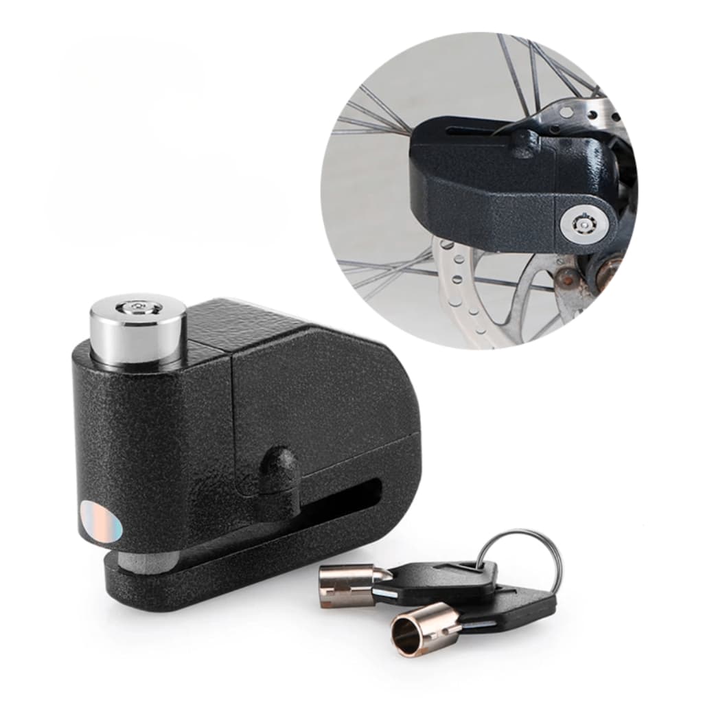 Cadeado Trava Disco Moto Bike Com Alarme 110dB Antifurto Universal Resistente Água