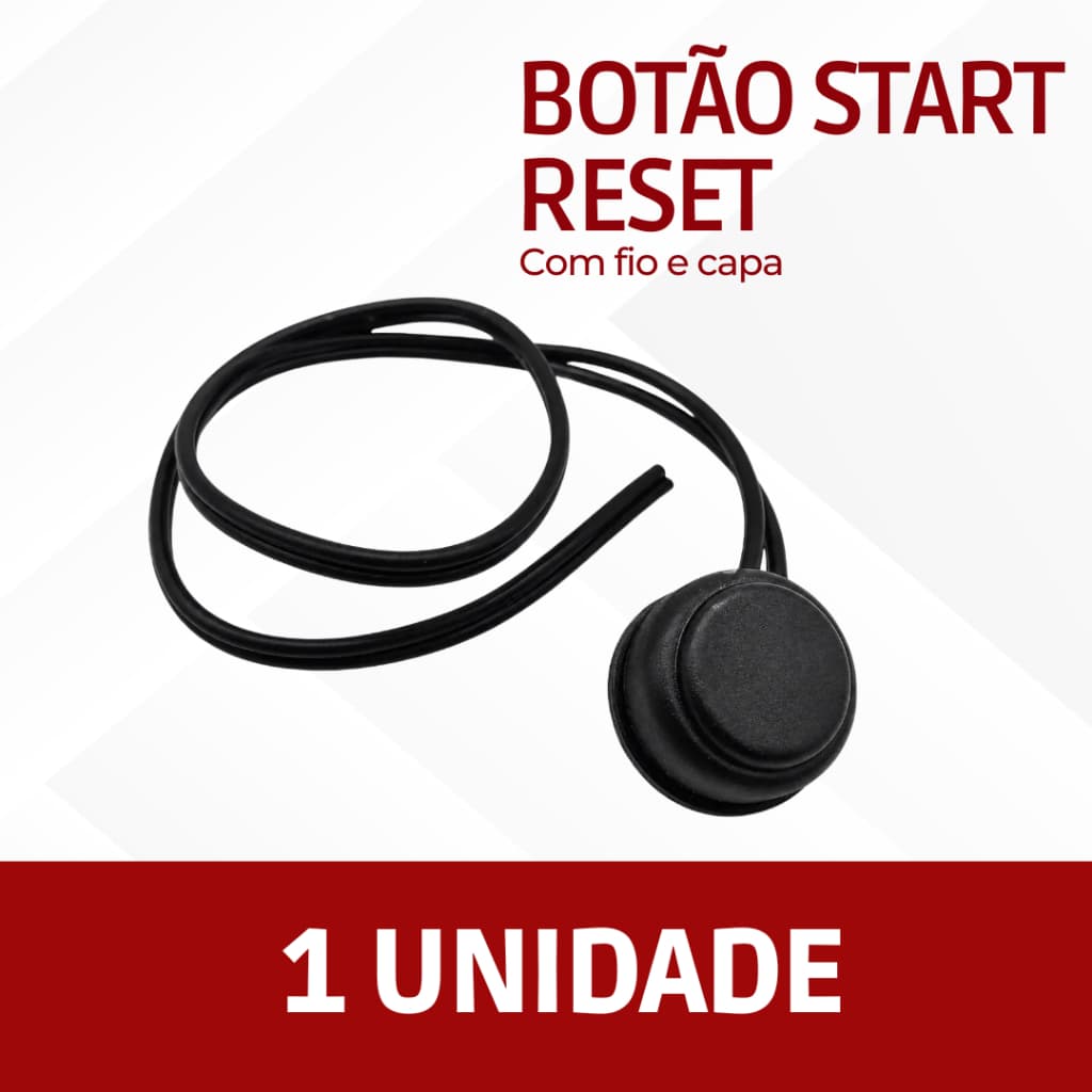 Interruptor Start / Reset Com Fio - Botão C/ Capa 1 Unidade