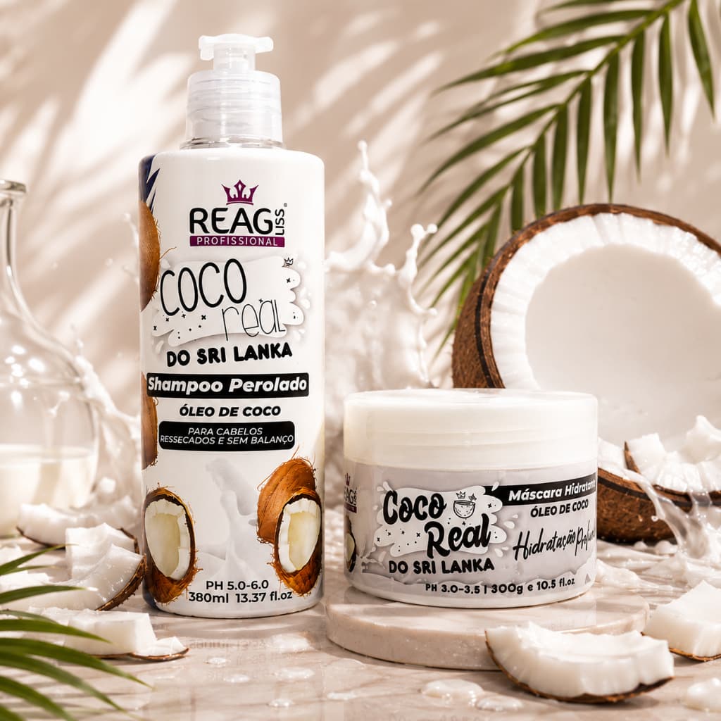 Kit Coco Shampoo +  Mascara - Nutrição, Reconstrução e Crescimento Capilar -  Reagliss