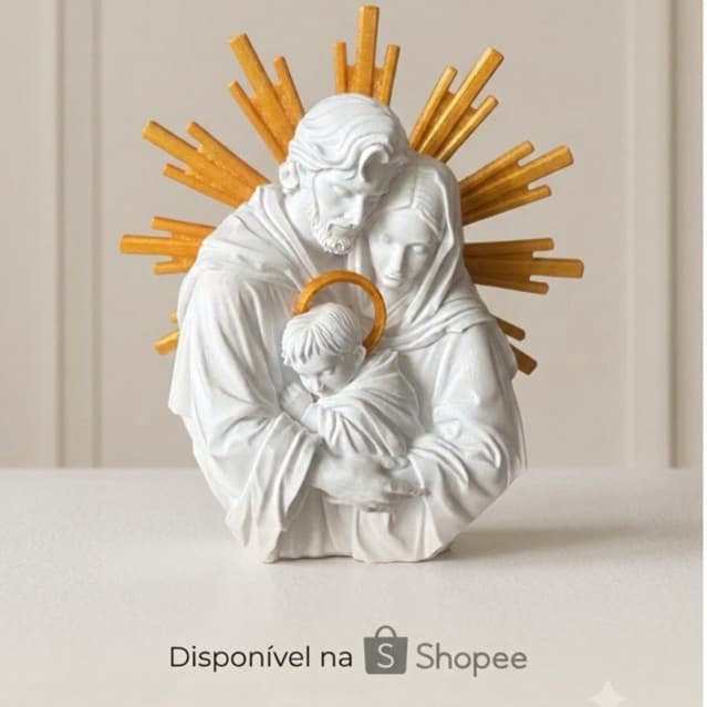 Imagem SAGRADA FAMÍLIA decoração religiosa 3D PREMIUM — 18 CM