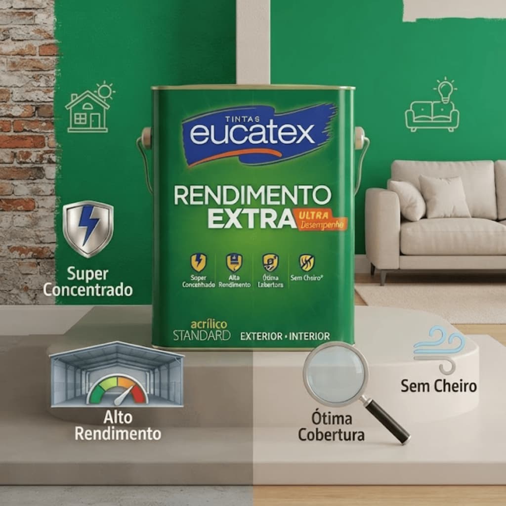 Tinta Exterior Eucatex Rendimento Extra Acrílica 18l