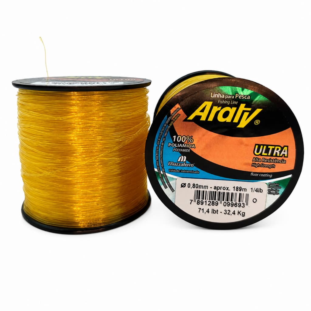 Linha de Pesca 0,80mm Monofilamento Revestida em FluorCarbono Mazzaferro Araty Ultra