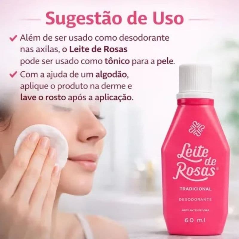 leite de rosa  170 ml / 100ml /60ml