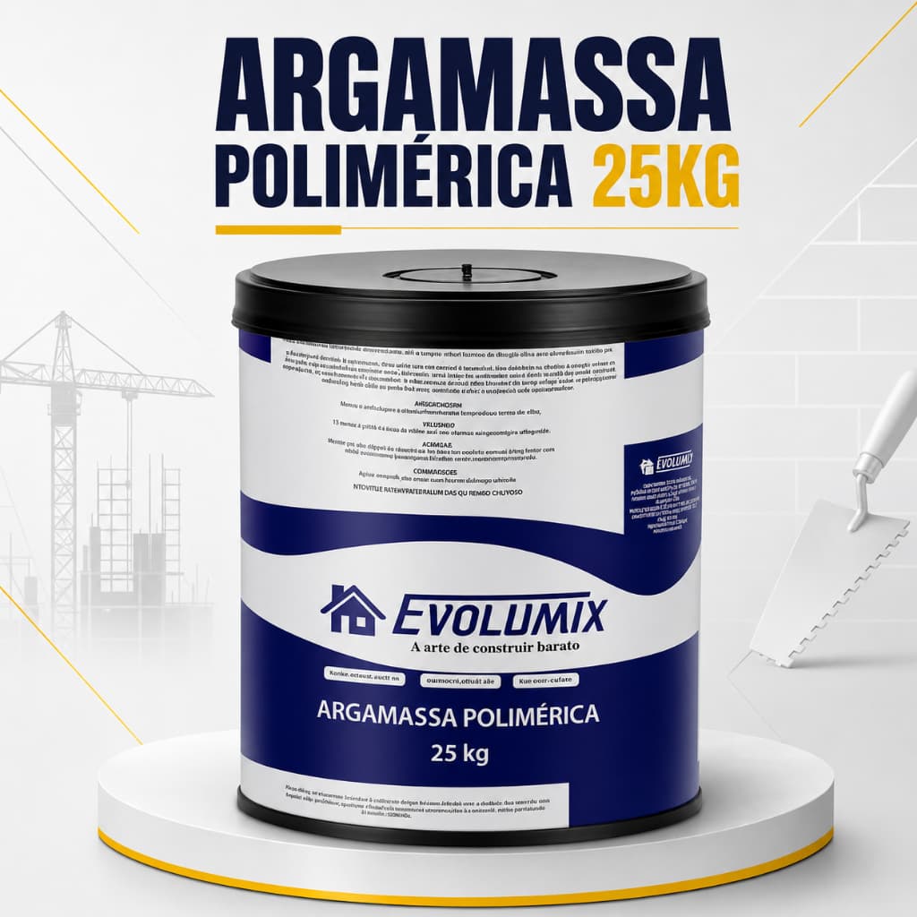Argamassa Polimérica 25kg Assentamento Colante Azulejo Porcelanato Alta Aderência Interno e Externo