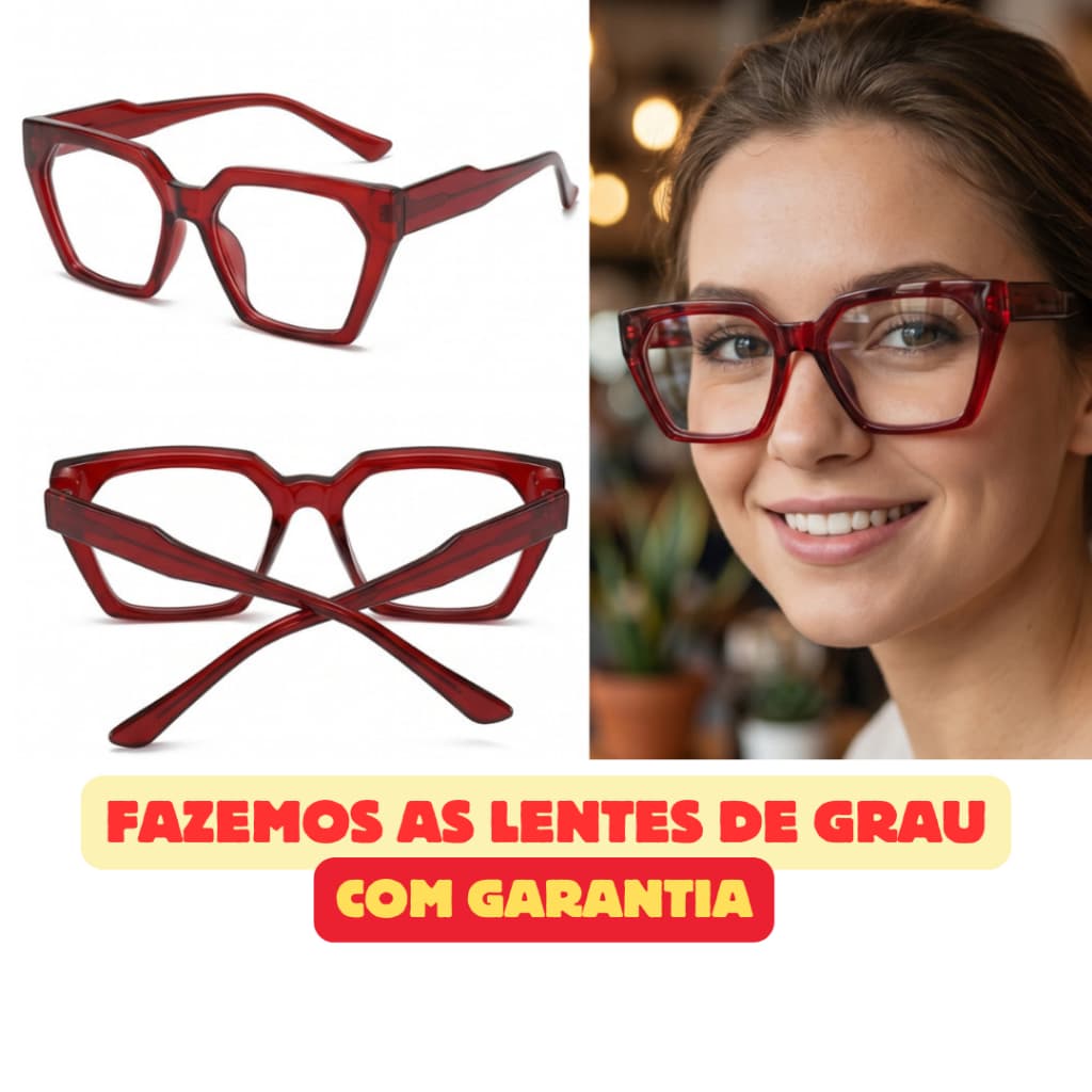 P8040-C2-Modelo Óculos de Armação  feminino