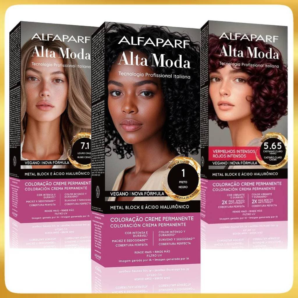 Coloração Alta Moda Alfaparf 150g Tintura Creme Profissional