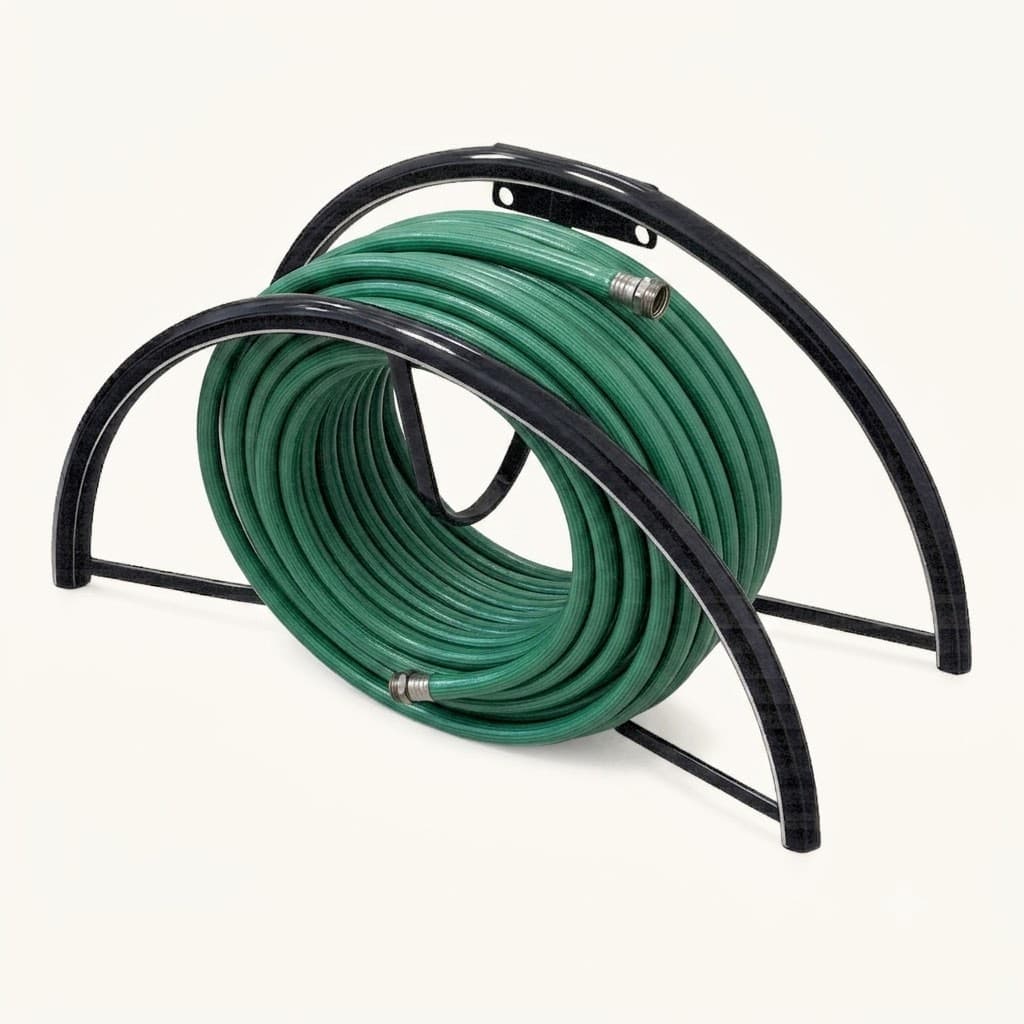 Enrolador de Mangueira de Jardim Suporte Organizador de Parede Resistente Guardar Mangueira Fácil Instalação Meia Lua