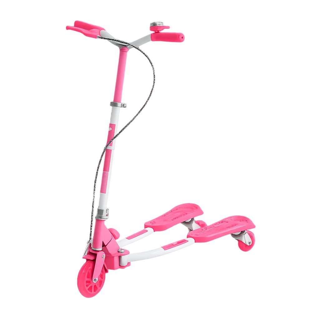 Patinete Infantil 3 Rodas Sistema Abre Fecha LED Rosa Ajustável