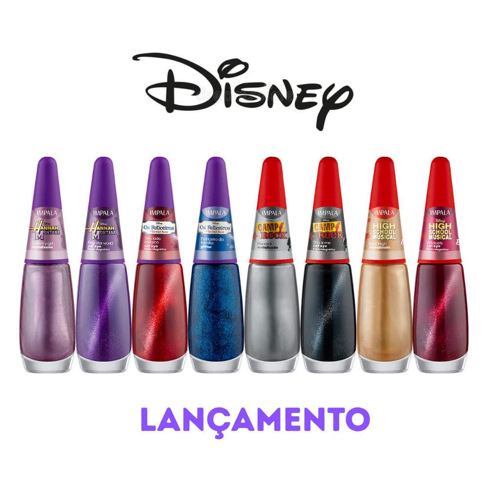 Kit Esmaltes Impala Disney Coleção Lançamento Hannah Montana Camp Rock High School Musical Escolha o Kit