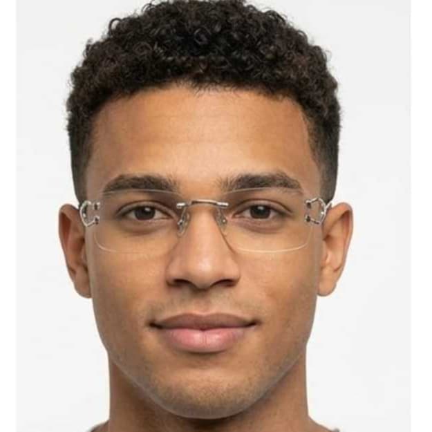 ARMAÇÃO DE OCULOS SEM ARO LENTES FLUTUANTES PRATA OU DOURADA