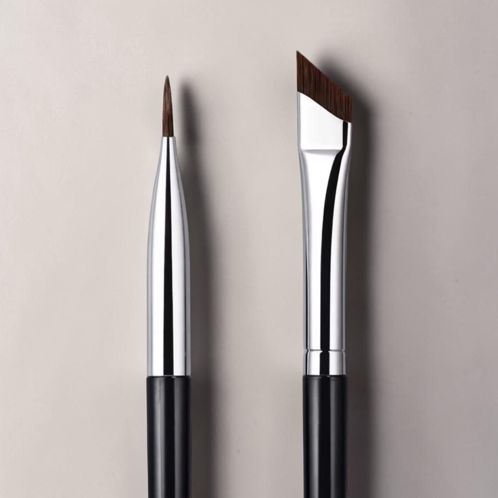 Pincel Chanfrado Fino Ultrafino para henna, sobrancelhas e delineador - Precisão, Sombras, Definição e Detalhes