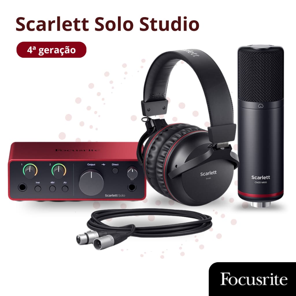 Kit Interface de Audio Solo Studio 4 Geração Interface de Audio Profissional Interface de Audio Usb