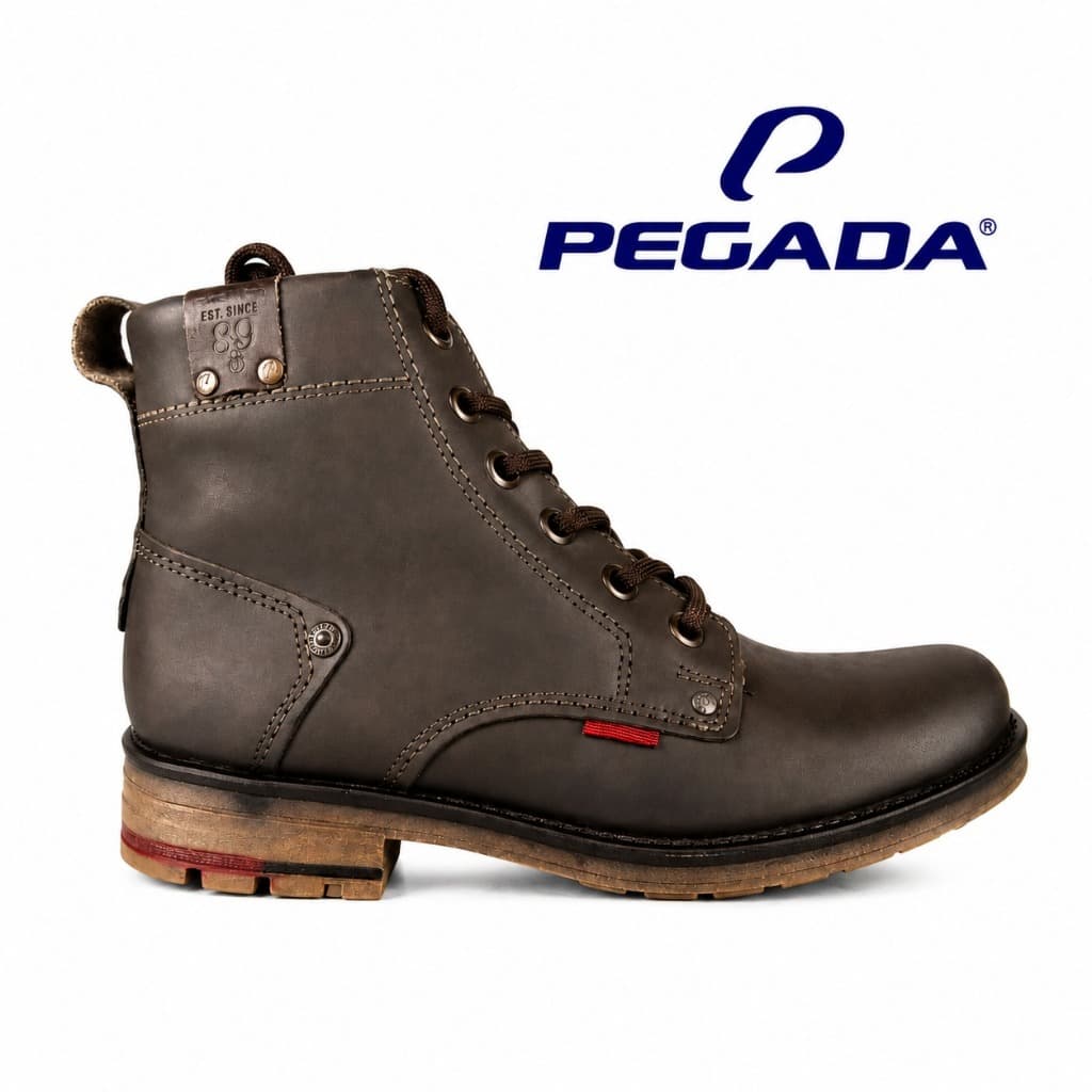 Bota Masculina Pegada Original Couro Legítimo Conforto Casual para Trabalho