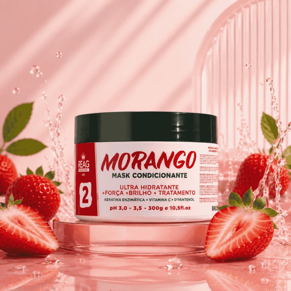 Mask Detox de Morango 300g – Hidratação Profunda - Reagliss
